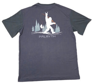Palmyth Men's Performance Fishing Shirt Sz M Gray Bigfoot - UPF Sun Protection